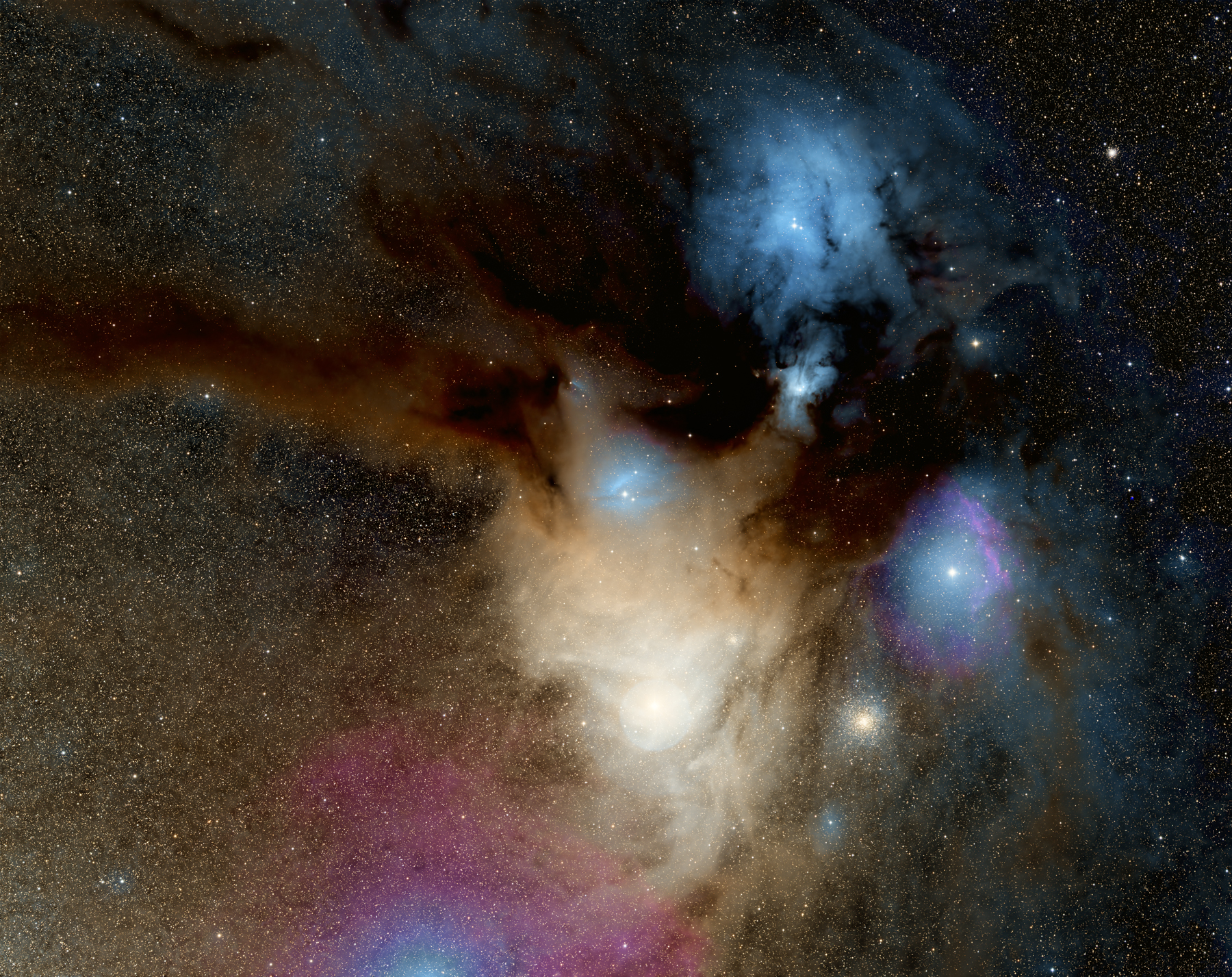 IC 4605 and Rho Ophiuchi Complex